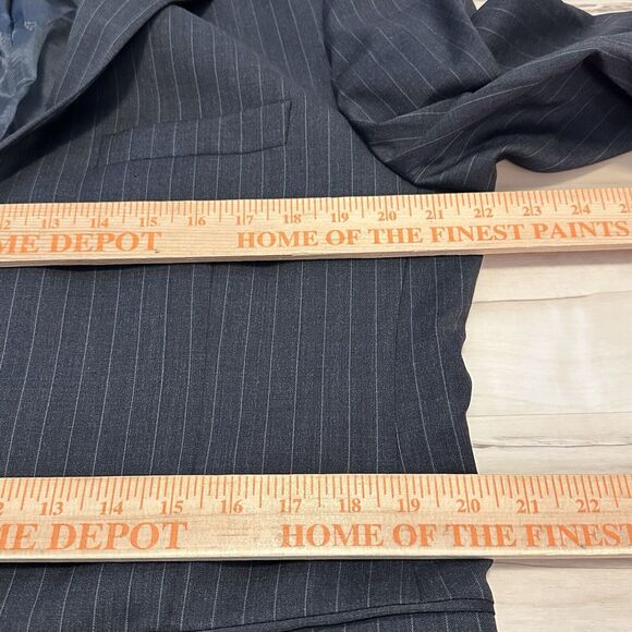 Brooks Brothers 1818 Fitzgerald Estarto Men 40S 36x28 Suit Wool Pinstripe Gray - Picture 11 of 16